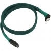 Kabel Nanoxia SATA 6Gb/s Kabel 45 cm zelen kotni 90st , NXS6G4G