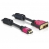 Delock HDMI/DVI Digital (18+1) M/M 5,0m pozlačeni kontakti (84344)