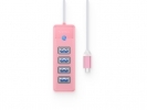 ORICO PW4U-C3-015 USB-C > 4x USB-A roza (PW4U-C3-015-PK-EP)