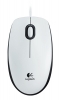 Miška Logitech M100, optična, bela, USB