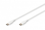 DIGITUS USB 2.0 Kabel Typ C -C 1m Bel (AK-300341-010-W)