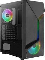 Aerocool Scape-G-BK-v3 Midi-Tower, Tempered Glass, ARGB (Scape-G-BK-v3)