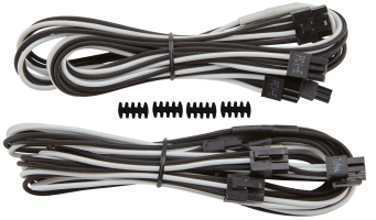 Corsair Premium Sleeved PCIe Dual-kabel (Gen 4) bel/črn (CP-8920255)