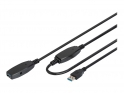 DIGITUS USB 3.0 aktivni podaljšek 10m črn USB-A/USB-A (DA-73105)