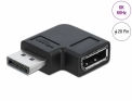 Delock DisplayPort 1.4 Adapter male to female 90° left angled 8K 60 Hz 66296