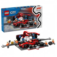 LEGO City F1 - Pit Stop & Pit Crew with Ferrari Car (60443)