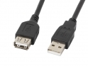 Lanberg CA-USBE-10CC-0007-BK USB cable USB 2.0 0.7 m USB A Black CA-USBE-10CC-0007-BK