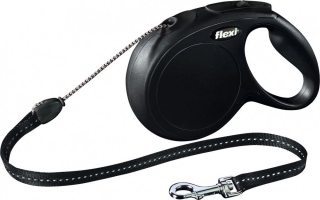 Avtomatski povodec Flexi New CLASSIC 8 m Black Dog Retractable lead 