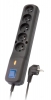 LESTAR LV530W Black 5 izhodov 2.5 m (LV530W 2,5m)