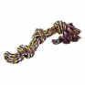 Vrv za čiščenje zob za psa DINGO Double rope three knots cleaning teeth dog 60cm