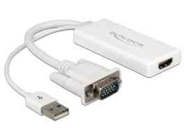 Adapter DELOCK VGA + USB na HDMI (62460)