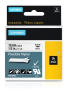 DYMO Rhino Band Nylon 12mmx3.5m schwarz->weiß 18488