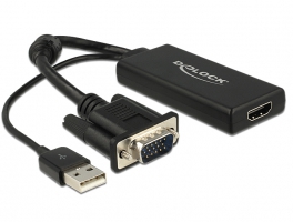 Adapter DELOCK VGA + USB na HDMI (62668)