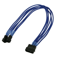 Kabel Nanoxia 4-Pin na 2 x 3-Pin, Single, 30 cm, moder NX42A30B