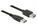 DELOCK USB podaljšek USB 3.0 A -> USB 3.0 A 3m črn (85057)