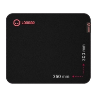 LORGAR Mousepad Main 323 360mmx300mmx3mm/Control/Black retail LRG-GMP323