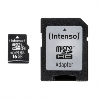 SDHC Intenso micro 16GB z SD adapterjem, C10 USH-I, (3433470)