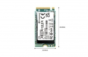 SSD Transcend M.2 PCIe NVMe 512GB 400S 2242, 2000/900 MB/s, 3D TLC, DRAM-less TS512GMTE400S