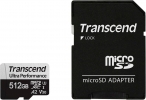 SDXC TRANSCEND MICRO 512GB 340S, 160/125 MB/s, C10, U3, V30, A2, adapter TS512GUSD340S