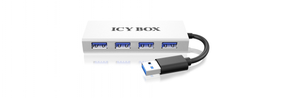 Icybox 4 portni USB 3.0 razširitveni hub, aluminijast (IB-AC6104)