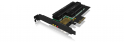 Icybox PCIe razširitvena kartica za 2x M.2 s hladilnikom IB-PCI215M2-HSL
