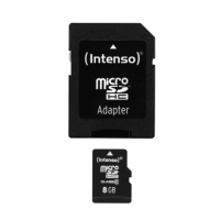 INTENSO 8GB Micro SDHC class10 20MB/s spominska kartica + SD adapter