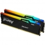 DDR5 64GB 6000MHz CL30 KIT (2x32GB) Kingston RGB Fury Beast XMP3.0 1,4V Fury črna (KF560C30BBAK2-64)