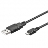 Kabel USB 2.0 A - Micro B, 1.8m, črn, Ewent