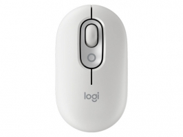 Miška Logitech POP Mouse z EMOJI, Bluetooth, bela - 910-007411
