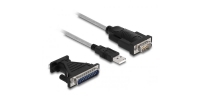 DELOCK Adapter USB 2.0 Typ-A > RS-232 D Sub 9 + D-Sub 25 (61314)