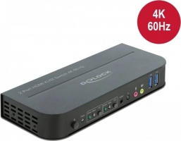 DELOCK HDMI KVM Switch 4K 60Hz with USB 3.0 & Audio (11481)