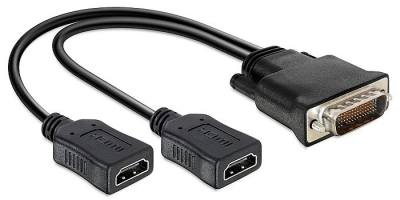 DELOCK Adapter DMS-59 na 2x HMDI A 0.25m (65280)